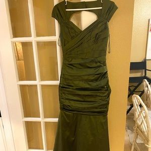 Olive Green Evening Dress